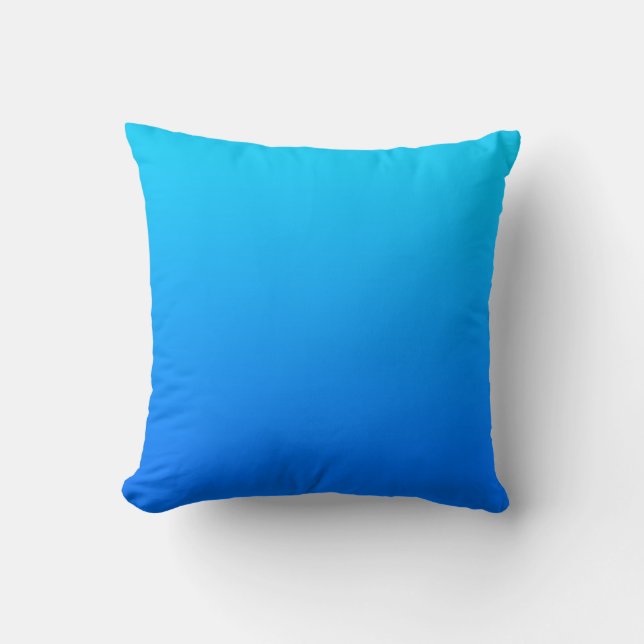 Vivid Aqua Himmel Blue Gradient Kudde (Framsida)
