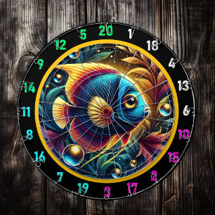 Vivid Aquarium Betta Dartboard Decor Darttavla