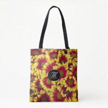 Vivid Autumn Red Gult Mini Sunblommor
