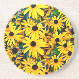 Vivid Black Eyed Susan Rudbeckia Melange Underlägg