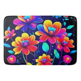 Vivid Blommigt Bouquet Badrumsmatta