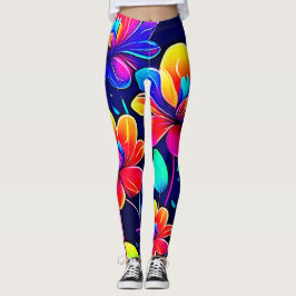 Vivid Blommigt Bouquet Leggings