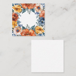 Vivid Blommigt Watercolor Ram Anteckningskort