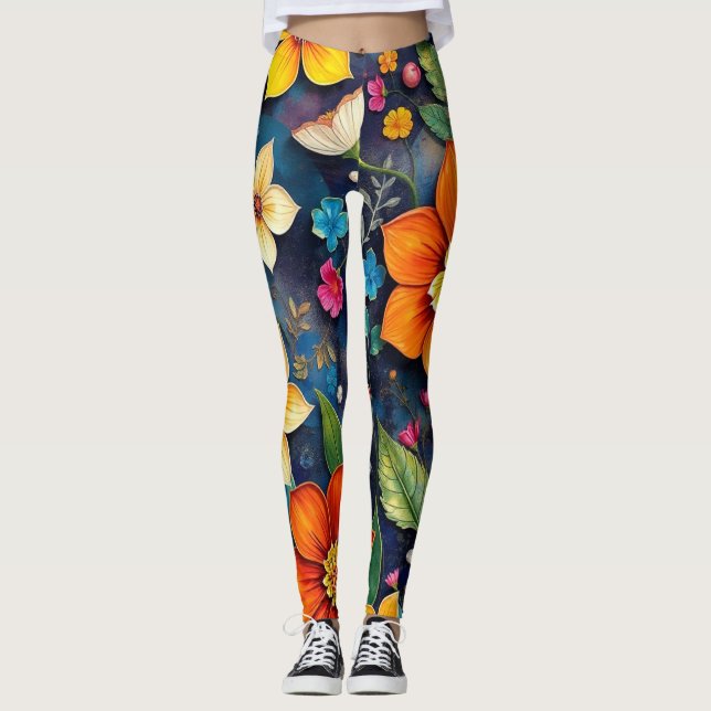 Vivid Bloom Leggings (Framsida)