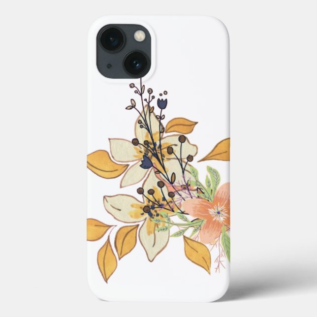 Vivid Bloom på Black iPhone Cover (Baksida)