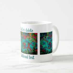 Vivid Blue Lilies Blommigt Art Personlig Kaffemugg