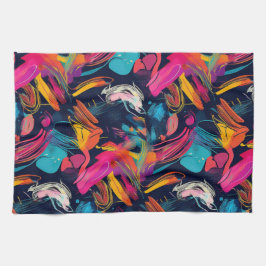 Vivid Chaos Splash Graffiti Kökshandduk