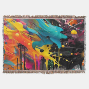 Vivid Chaos Stänk Graffiti Filt