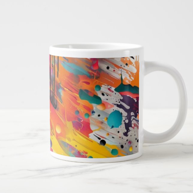 Vivid Chaos Stänk Graffiti Jumbo Mugg (Höger)