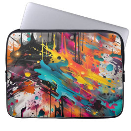 Vivid Chaos Stänk Graffiti Laptop Fodral