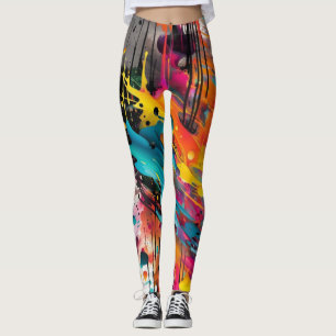 Vivid Chaos Stänk Graffiti Leggings