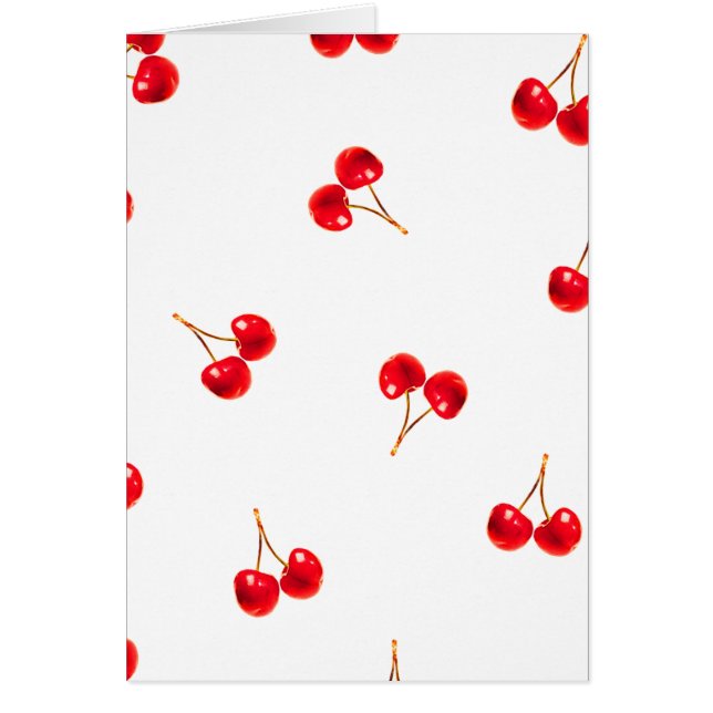 Vivid Cherry Mönster Hälsningskort (Framsidan)