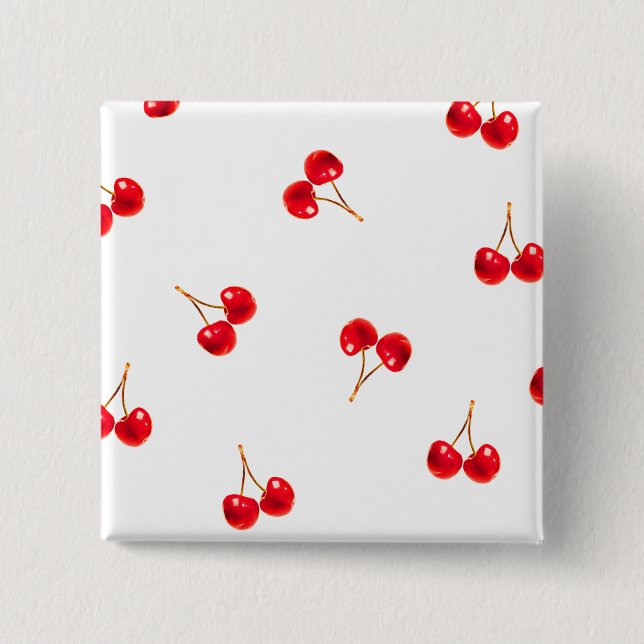 Vivid Cherry Mönster Knapp (Framsida)