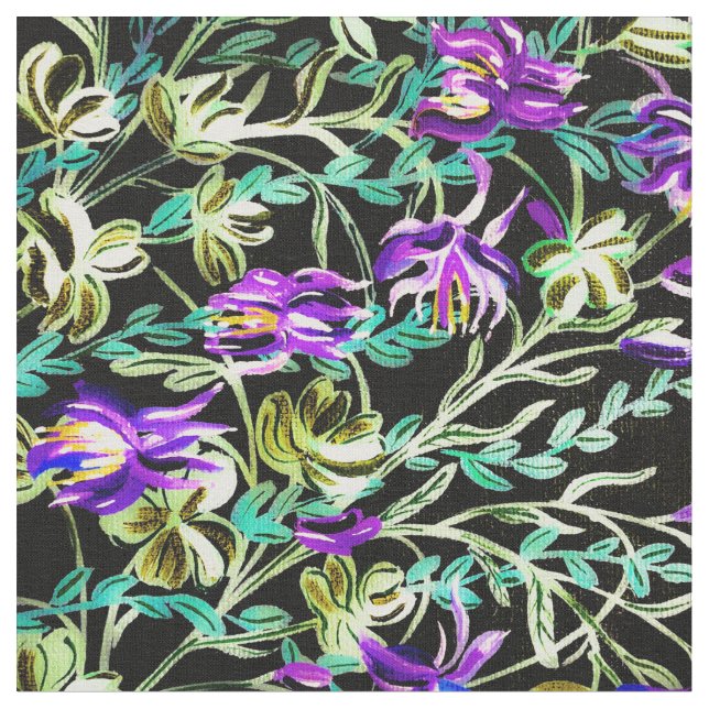 Vivid Columbine Fabric Tyg (Närbild)