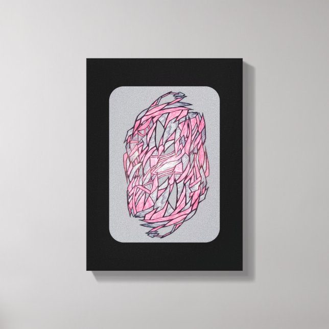 Vivid Contrast: Modern Geometric Abstract Print Canvastryck (Framsida)