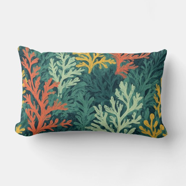 Vivid Coral Forest - Dekorativ kudde (Framsida)