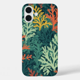 Vivid Coral Forest - IPhone 16 Fodral