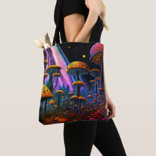 Vivid Fantasy Mushroom Planet Tygkasse