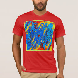 Vivid Färg Abstrakt Artwork T Shirt