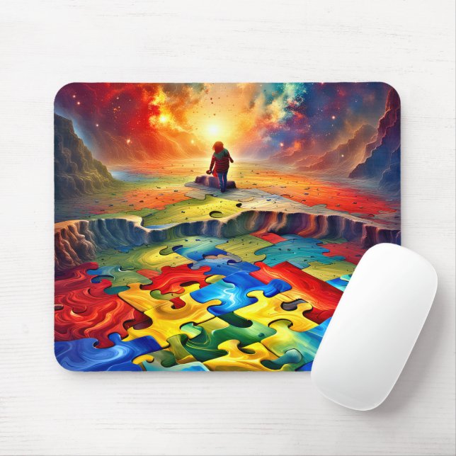 Vivid Färg Autism Mamma Mousepad Musmatta (Med mus)