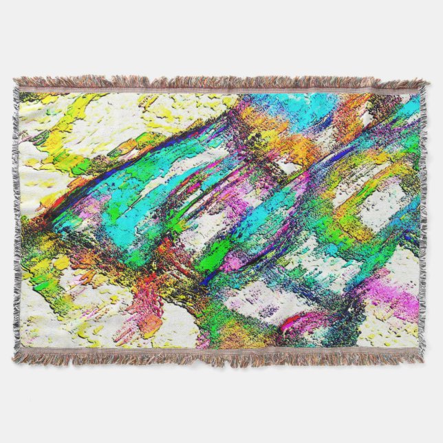 Vivid färg - Rustik och grov som grovgjutning Filt (Framsidan)