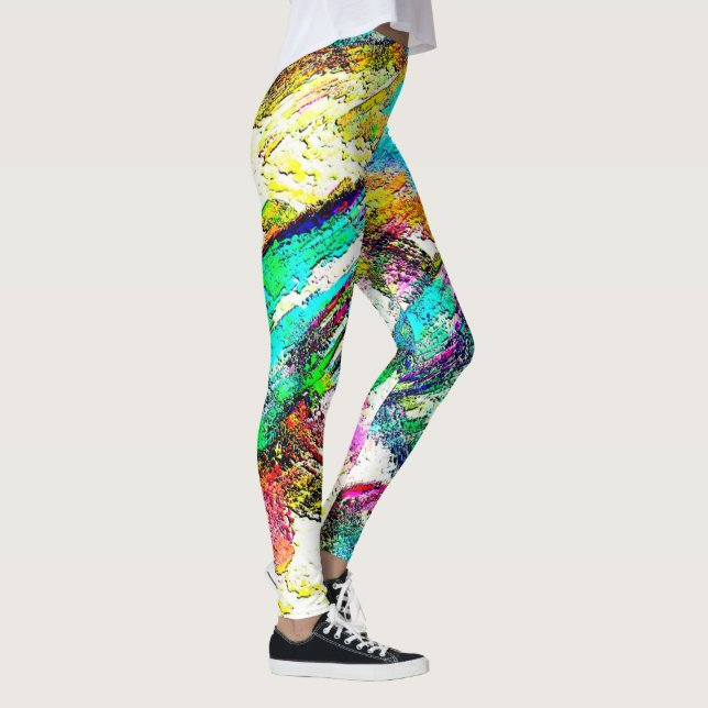 Vivid färg - Rustik och grov som grovgjutning Leggings (Höger)