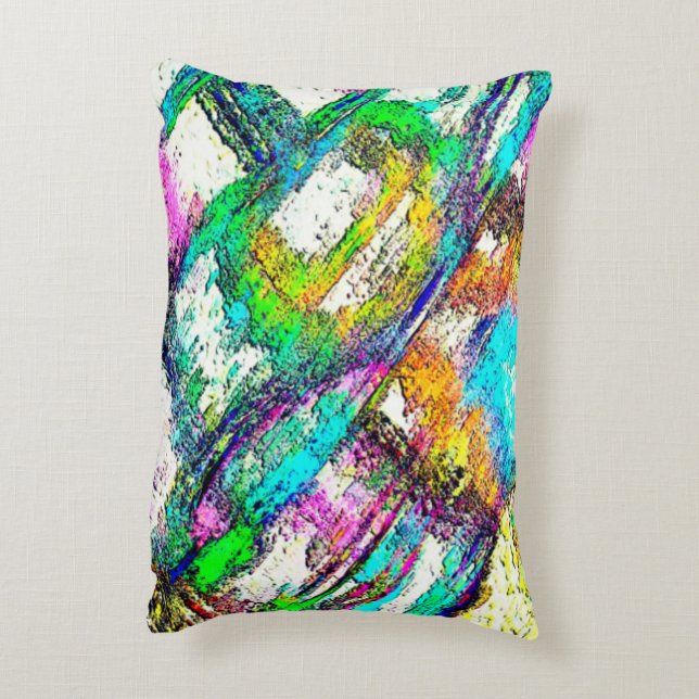 Vivid färg - Rustik och grov som grovgjutning Prydnadskudde (Baksidan(Vertikal))