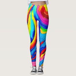 Vivid Färg Vortex Leggings