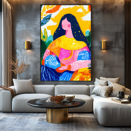 Vivid Fauvist Vision av Mona Lisa Canvastryck