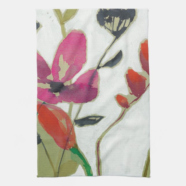Vivid Flowers I Kökshandduk (Vertikal)