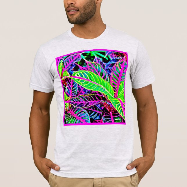 Vivid Foliage Elegance Mönster T Shirt (Framsida)