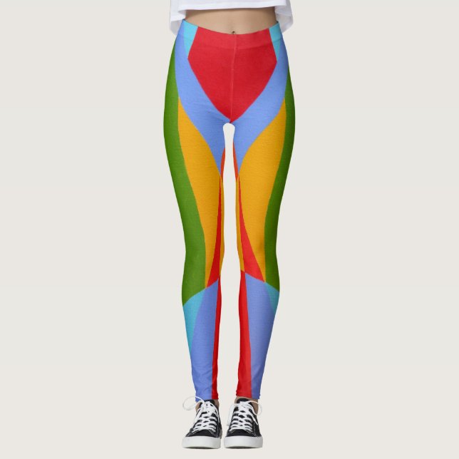 Vivid Fusion Abstract Leggings (Framsida)
