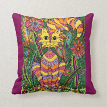 Vivid Garden Cat 2 med bakgrunden för Lila