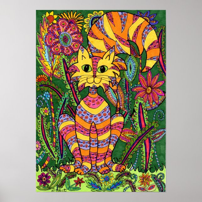 Vivid Garden Cat 2 Poster (Framsidan)