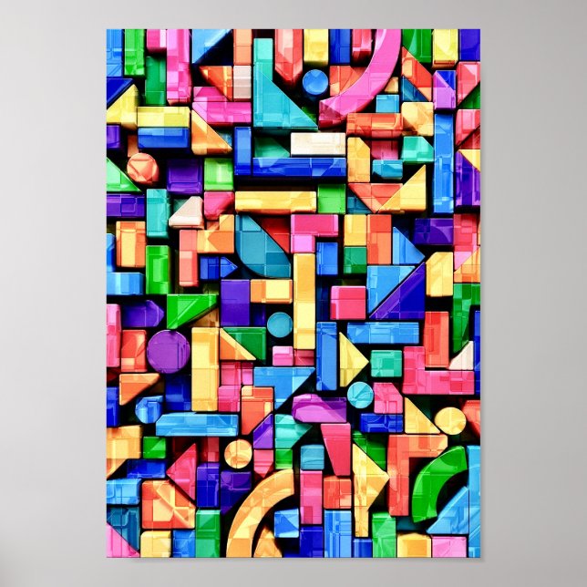 Vivid Geometric Flow Poster (Framsidan)