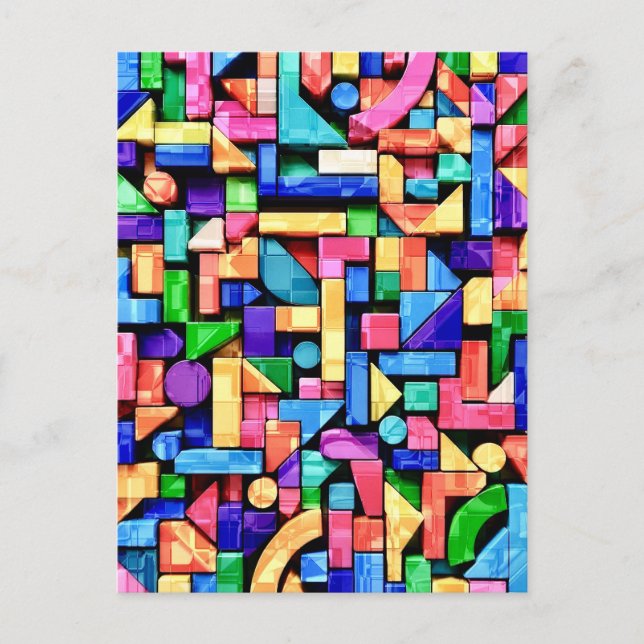 Vivid Geometric Flow Vykort (Framsida)