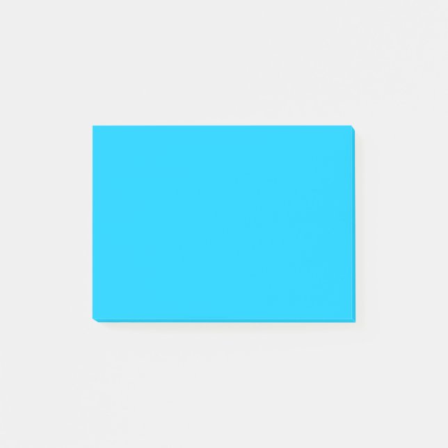 Vivid Himlar Blue Solid Färg Post-it Block (Framsida)