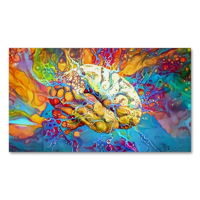 Vivid hjärna - Affärskort Magnet (Framsida)