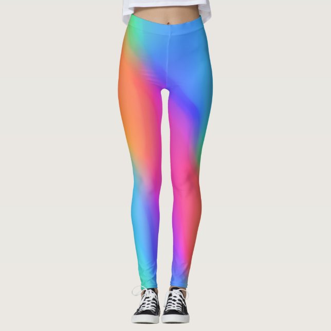 Vivid Holografisk bindning Leggings (Framsida)
