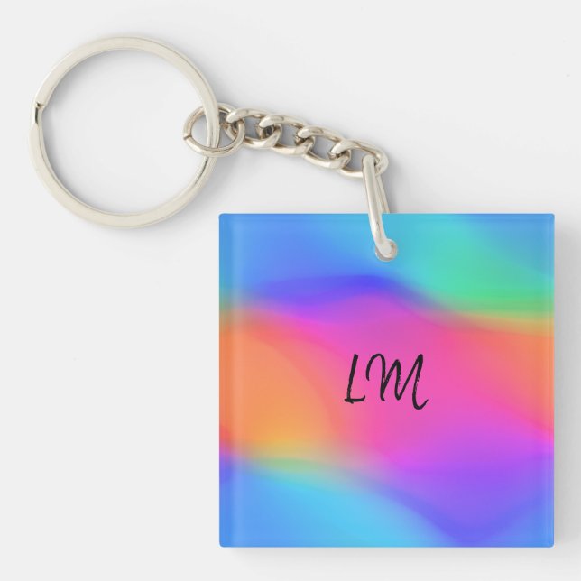 Vivid Holografisk Personlig Acrylic Keychain (Framsidan)
