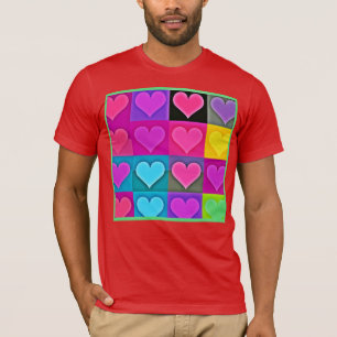 Vivid Kärlek Palette: Hjärtblåsor T Shirt