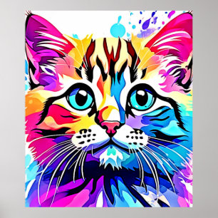 Vivid Kattunge Vibes Design Poster