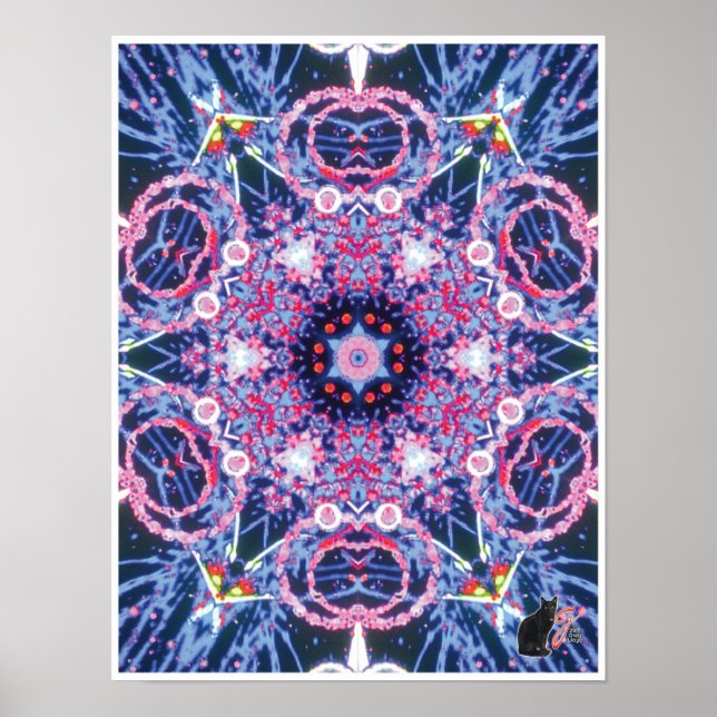 Vivid Kinetic Collage Kaleidoscope Poster (Framsidan)