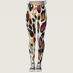 Vivid Leopard Animal Prints Leggings