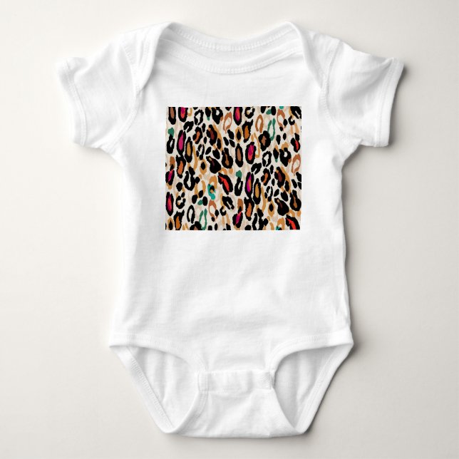 Vivid Leopard Animal Prints T Shirt (Framsida)