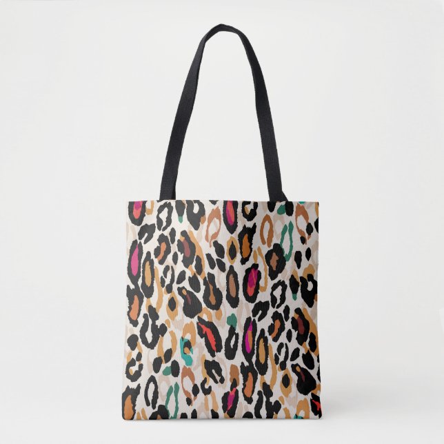 Vivid Leopard Animal Prints Tygkasse (Framsida)