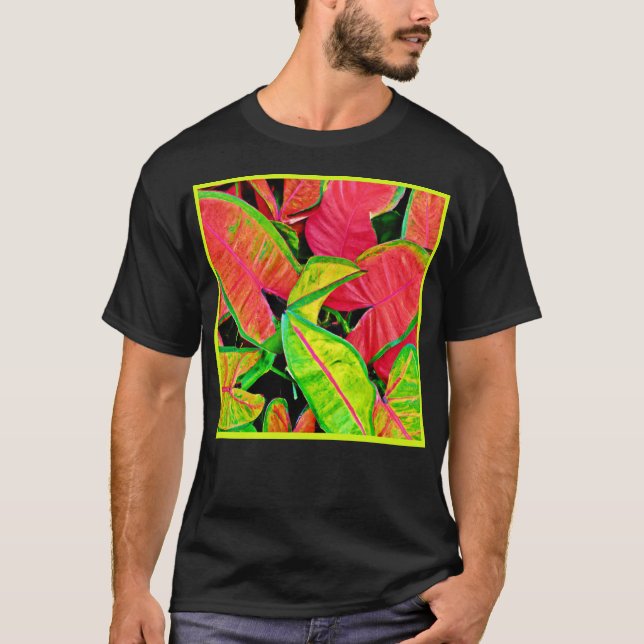 Vivid Löv Dreams Living Mönster T Shirt (Framsida)