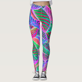 Vivid Löv Mönster Design Leggings