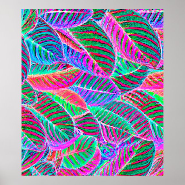 Vivid Löv Mönster Design Poster (Framsidan)