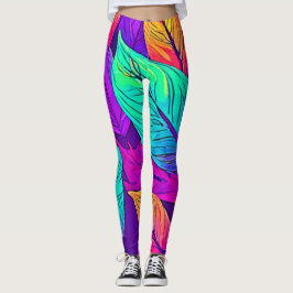 Vivid Löv Mönster Leggings